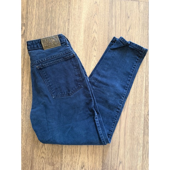 Marithe Francois Girbaud Denim - Marithe Francois Girbaud Vintage High Waisted Tapered Leg Jeans Indigo Blue 7/8